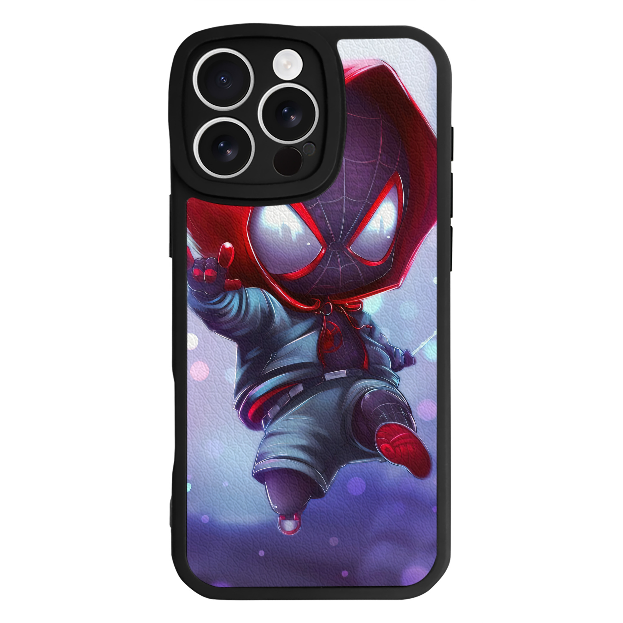 Spider Man スパイダーマン 【iPhone 16シリーズ対応】シリコンスマホケース（レザー調） 材質：シリコン